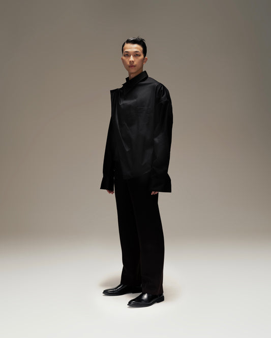 CARVED LINE SHIRT BLACK