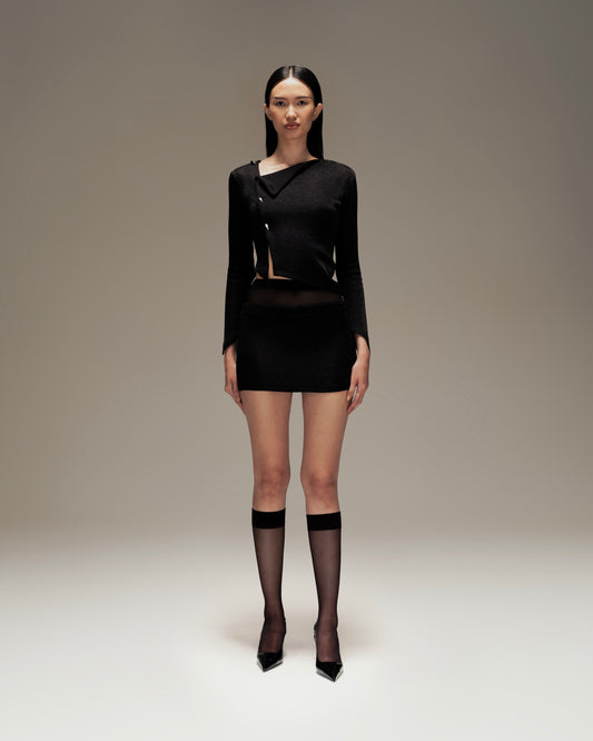 ANGULAR KNIT SET BLACK